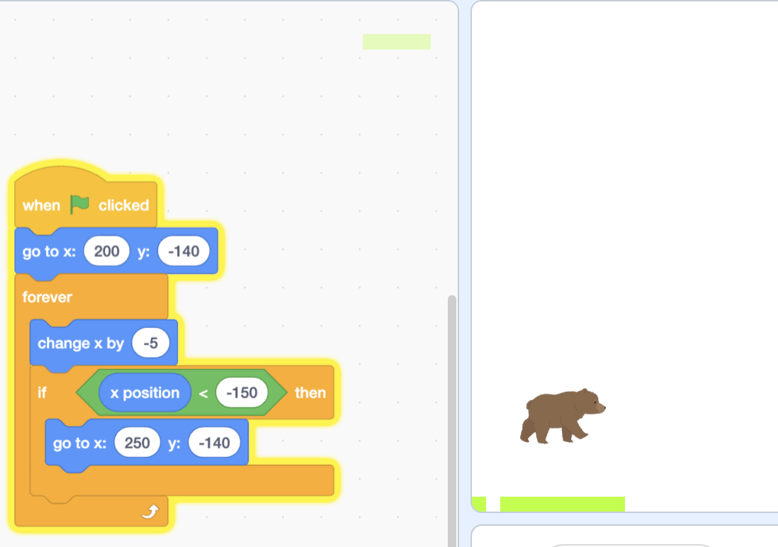 Right-to-Left Scrolling Code